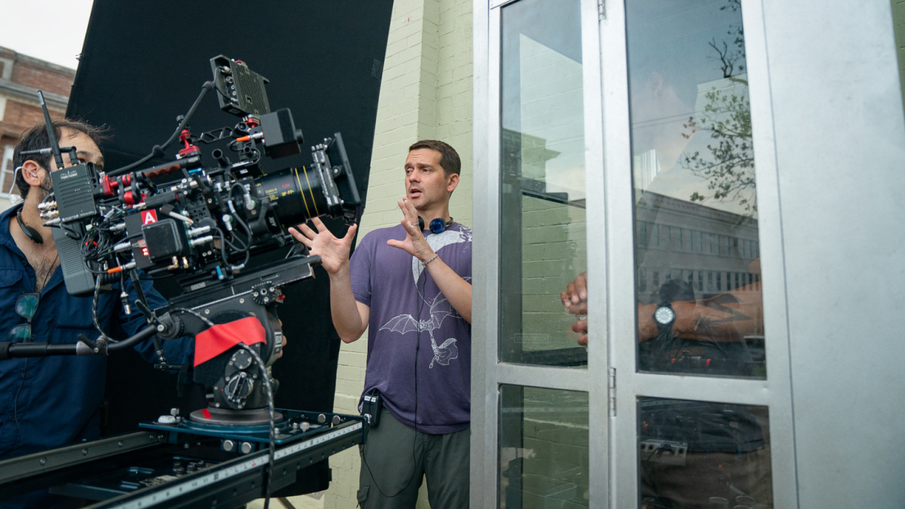 Director Jeremy Saulnier on the set of 'Rebel Ridge'. Photo: Alison Riggs/Netflix © 2024.